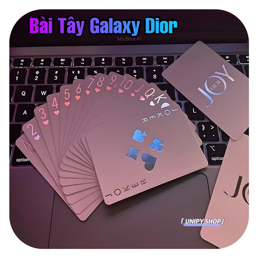 Bộ Bài Tây Galaxy Phản Quang Tráng Gương Cao Cấp | Thẻ Bài Sưu Tầm Đáng Yêu