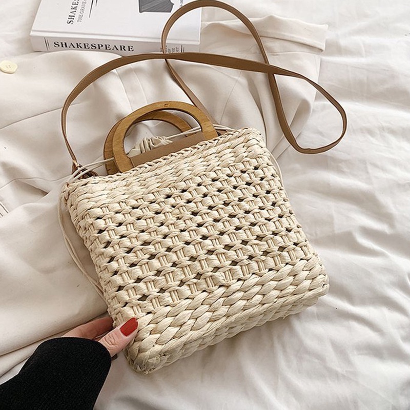 Ielgy Túi Đeo Chéo Dệt Tay Phong Cách Đám Đông Nhỏ Nhắn Tươi Mới Cho Nữ