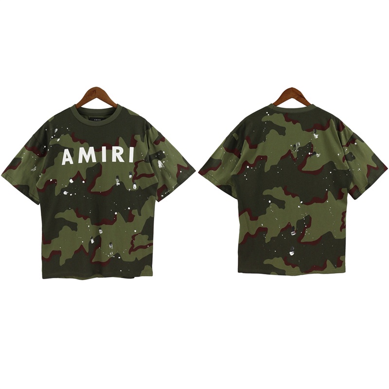 Amir Mới Áo Thun Tay Ngắn Dáng Rộng Họa Tiết Rằn Ri Phong Cách hip hop Thời Trang Cho Cặp Đôi