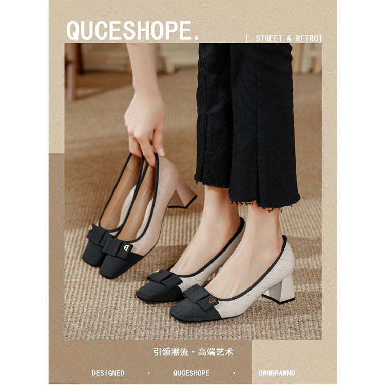 Giày Cao Gót Mũi Vuông Thiết Kế Mới Thời Trang Dành Cho Năm 2023