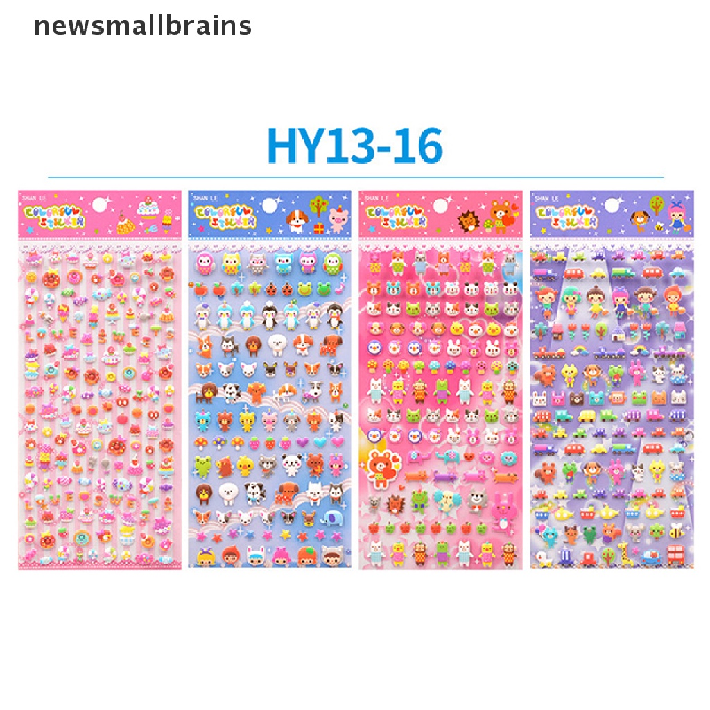 Sticker dán trang trí nhật ký hình động vật 3D ngộ nghĩnh