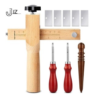 4Pieces Leather Strap Cutter Adjustable Leather Strip Cutter Strap Cutter Sets with Polished Tools for DIY Craft Cutting