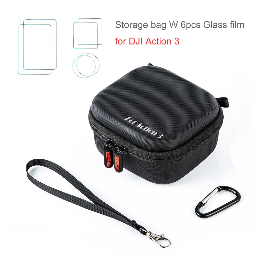 Túi Đựng Máy Ảnh Thể Thao DJI Action 3 + 6 Màng Phim Kính Bằng Nylon