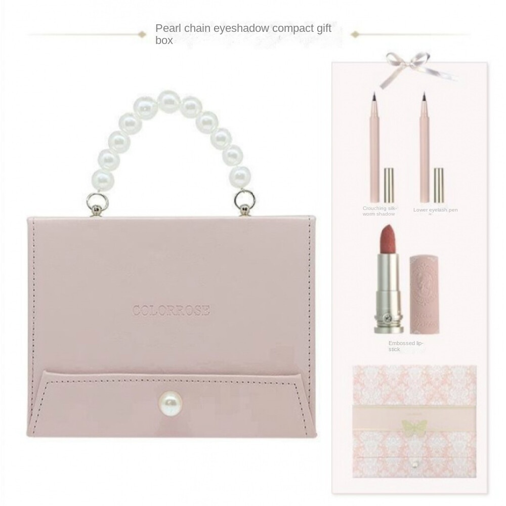 Hộp Quà Tặng Colorrose Bảng Phấn Mắt Má Hồng Cao (Bảng Phấn Mắt + Son Môi + Bút Phấn Mắt Tơ Tằm + Bút Kẻ Mắt