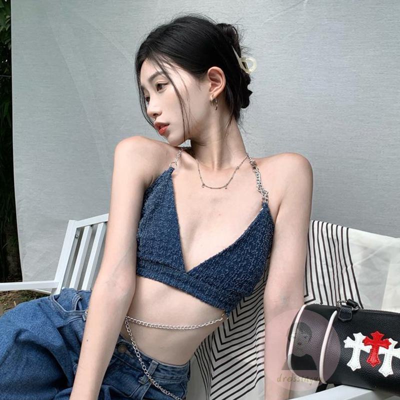 Áo Tank Top Hai Dây Cổ Chữ V Thời Trang Mùa Hè Cho Nữ