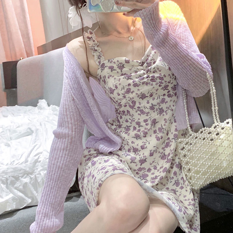 LIVE GREAT  Đầm Chữ A Hai Dây Không Tay In Hoa Phong Cách Thời Trang Mới Dành Cho Nữ Trung Niên