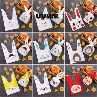 UUMIR Set 10 túi nhựa đựng bánh kẹo hình thỏ dễ thương