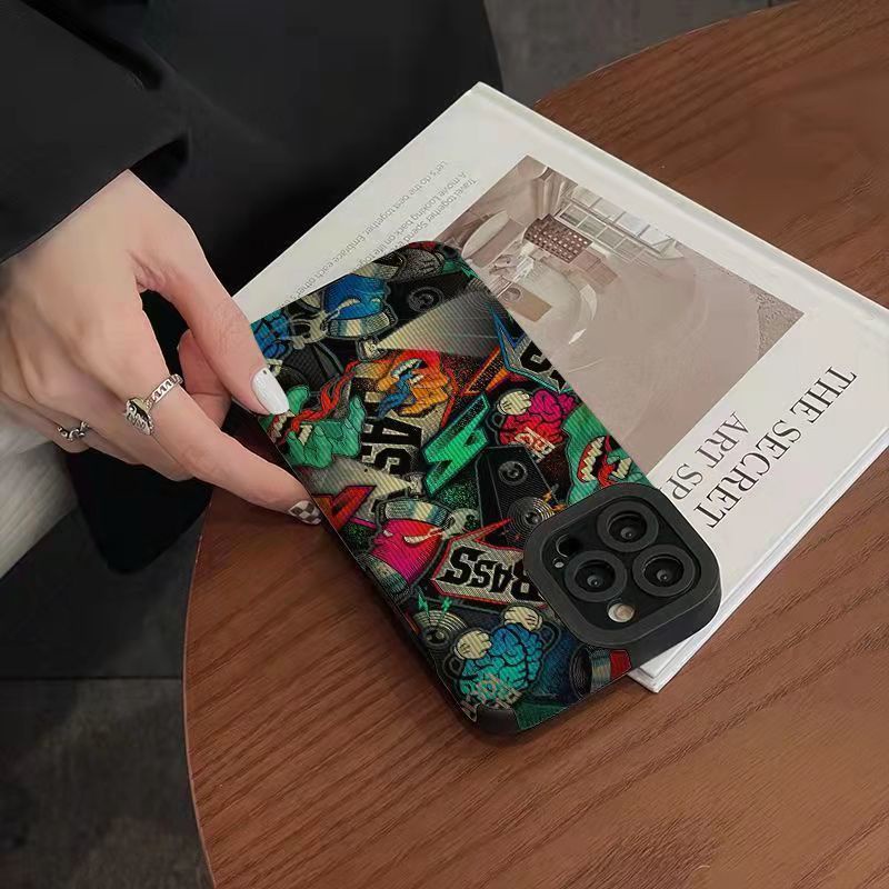 Ốp Điện Thoại Mềm Chống Sốc In Hình Quái Vật graffiti Cho iphone 6 / 7 / 8plus 11PRO max 11 12 / 13 / 14 Promax X max
