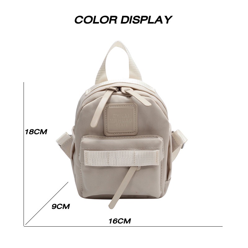 MISCHA Ba Lô Da PU Màu Trơn Thời Trang Cho Học Sinh