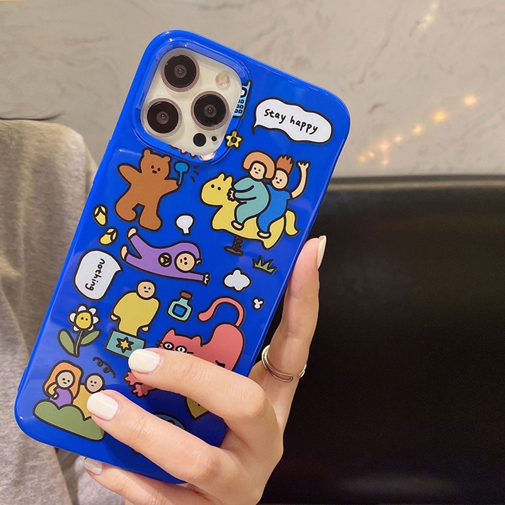 Ốp Điện Thoại TPU Mềm Siêu Mỏng In Họa Tiết Động Vật Hoạt Hình Dễ Thương Cho IPhone 14 13 12 11 Pro Max X XR 8 7 Plus