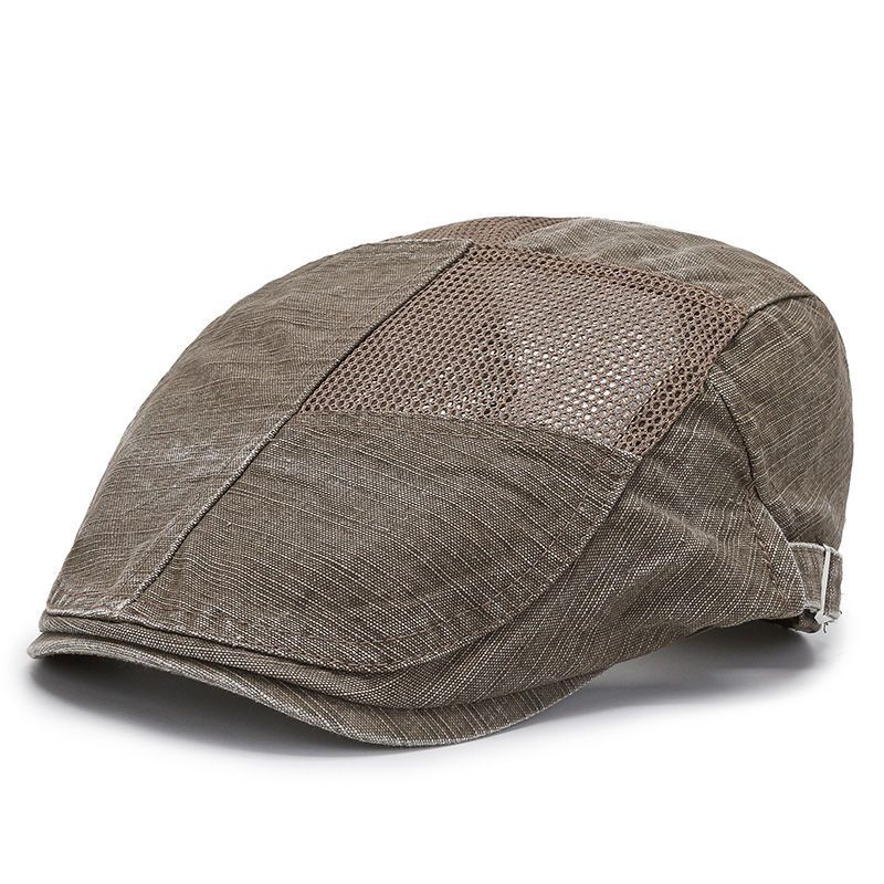 Mũ Beret Mỏng Phối Lưới Thoáng Khí Thời Trang Mùa Hè 2023 Cho Nam Trung Niên 2023 4EBM