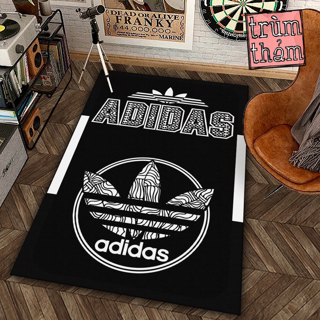 Thảm Trang Trí Adiddas Logo Thời Trang Sneaker Giày Thể Thao Decor Góc Học Tập Làm Việc Phòng Ngủ Phòng Khách Văn Phòng