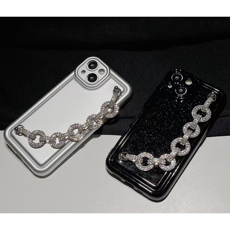 Ốp Điện Thoại Đính Đá Lấp Lánh Có Vòng Đeo Tay Bảo Vệ Camera Cho iPhone 6 6S 7 8 SE 2020 11 12 13 14 pro max 14plus