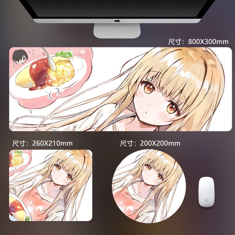 Tấm Lót Chuột Cao Su Chống Trượt Hình Anime Độc Đáo