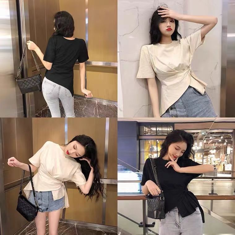Áo Thun Tay Ngắn Dáng Rộng Phong Cách Thời Trang Hàn Quốc Dành Cho Nữ