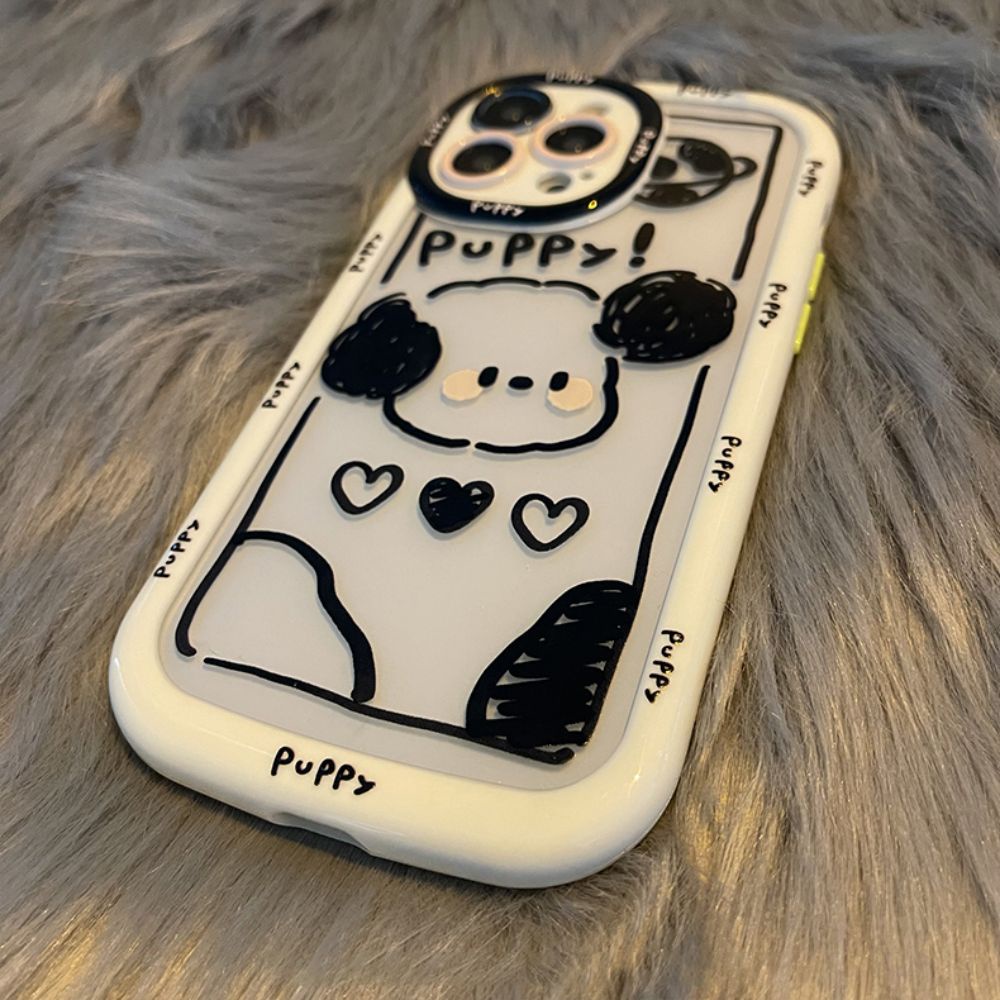 Ốp Điện Thoại TPU Mềm Trong Suốt Chống Sốc In Hình Chú Cún Cho IPhone 11 12 13 14 Pro Max