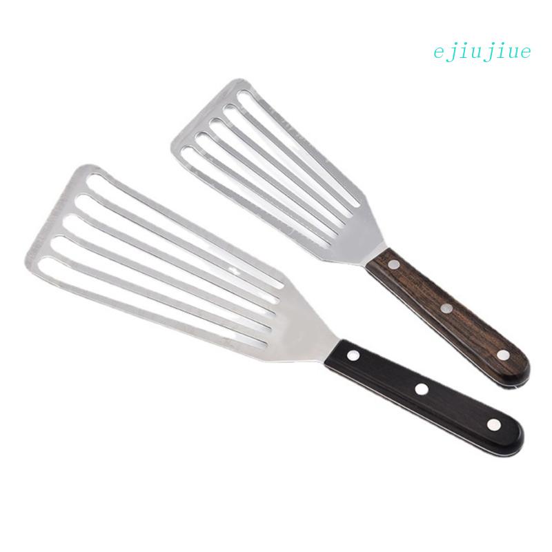 Xẻng Chiên Cá Bằng Thép Không Gỉ Có Rãnh Với Tay Cầm Tiện Dụng