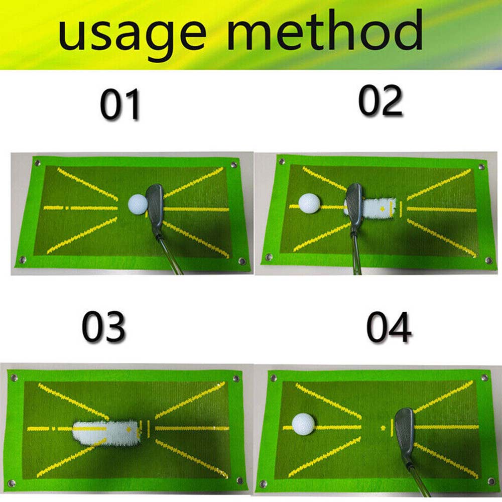 Golf Training Mat for Swing Detection Batting Golf Divot Grass Mat Set Portable