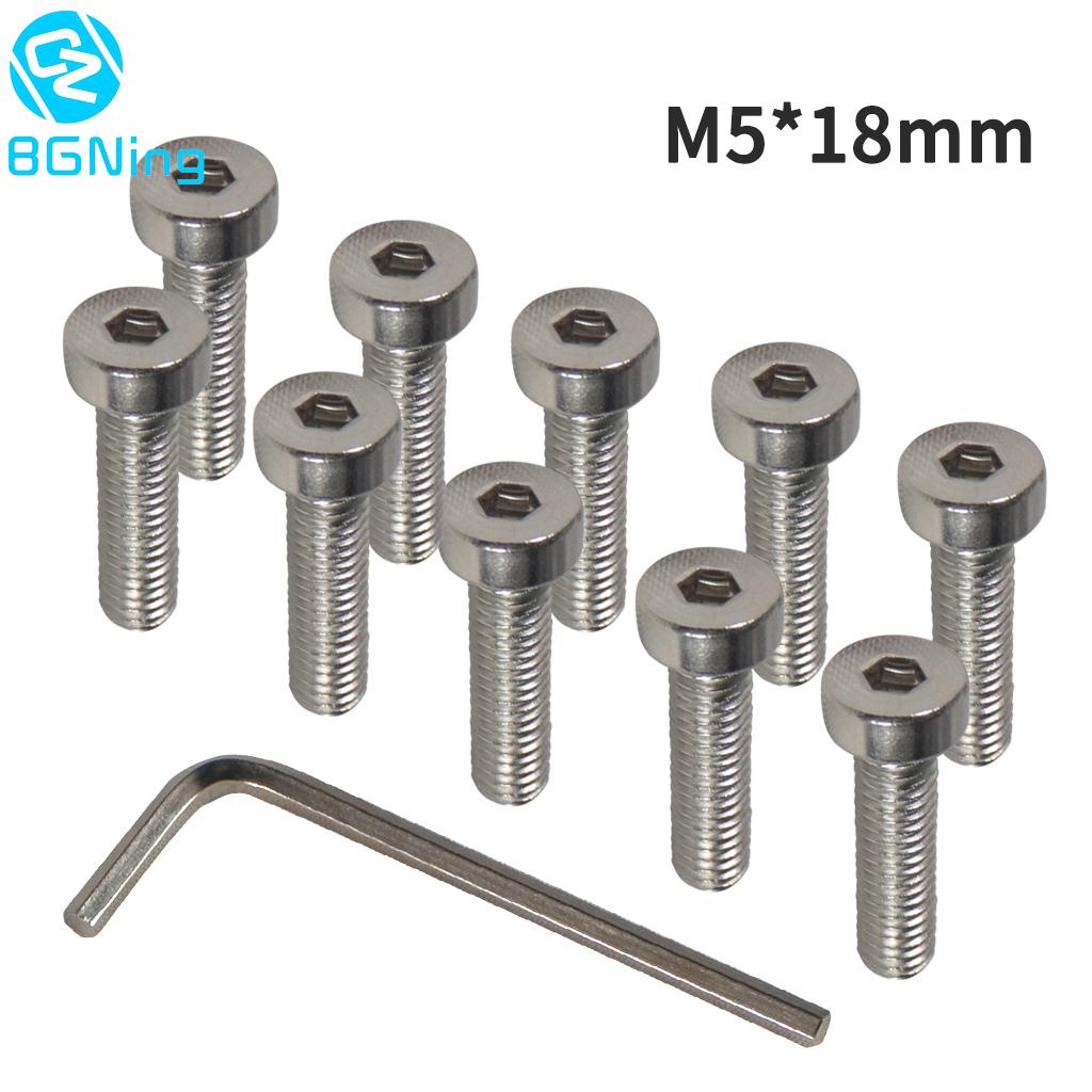 Set 10 Ốc Vít Đầu Lục Giác M5 * 18 Bằng Thép Không Gỉ 304 Chuyên Dụng Cho GoPro 10 DJI Action for Insta360