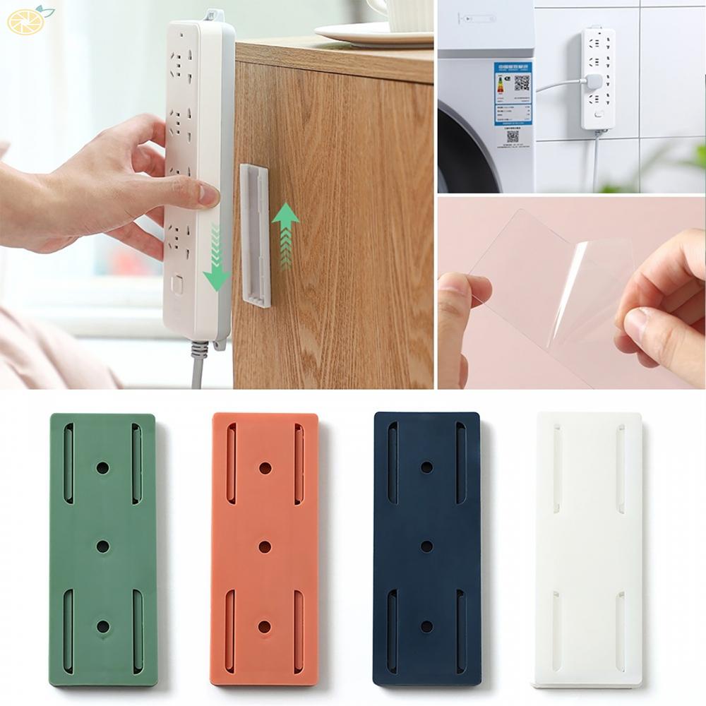 【VARSTR】Desktop 4*10 Cm ABS Adhesive Punch Blue Free Socket Holder Accessories