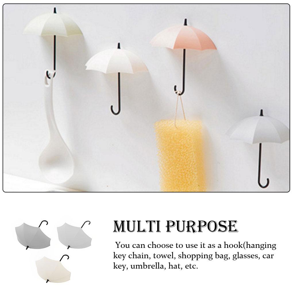 Set 3 Móc Treo Đồ Dán Tường Hình Cây Dù Ngộ Nghĩnh