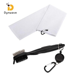 [Dynwave] Thssia Golf Club Cleaning Bộ khăn lau 2 mặt Bộ dụng cụ làm sạch rãnh có kẹp