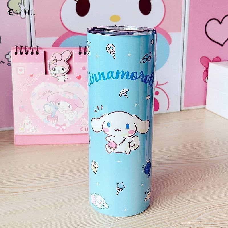 SANRIO Bình Nước Giữ Nhiệt Bằng Thép Không Gỉ 304 Họa Tiết Hoạt Hình Dễ Thương