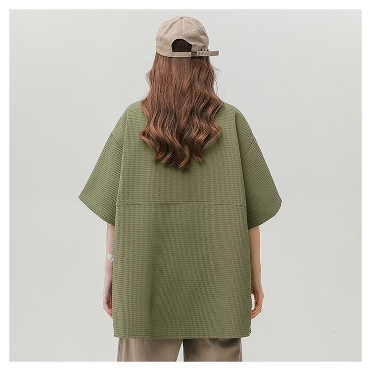 Áo Thun polo Tay Ngắn Vải Lụa Lạnh Thời Trang Công Sở Cho Nam Và Nữ