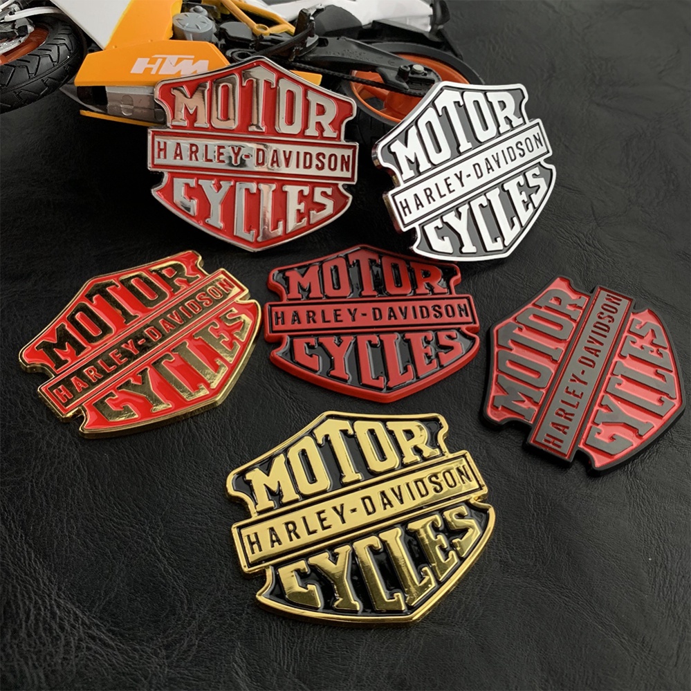 Miếng Dán Kim Loại In Logo HARLEY Kỷ Niệm 100 Năm 110 Bằng Hợp Kim Kẽm Trang Trí Xe Mô Tô HARLEY-Davidson