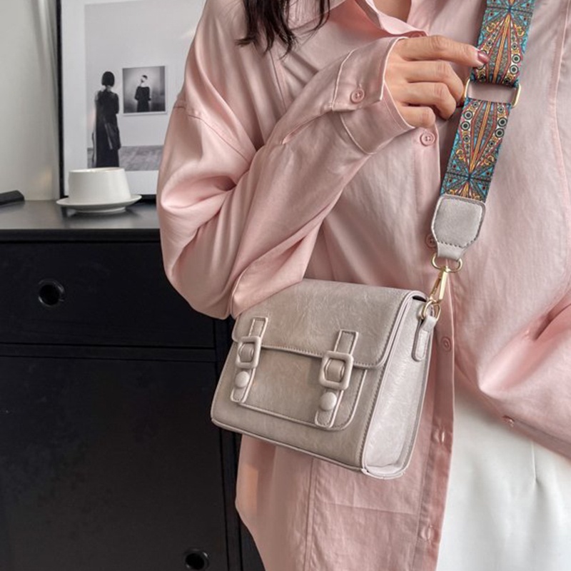 Túi Đeo Vai Hình Vuông Bản Rộng Thời Trang Cho Nữ