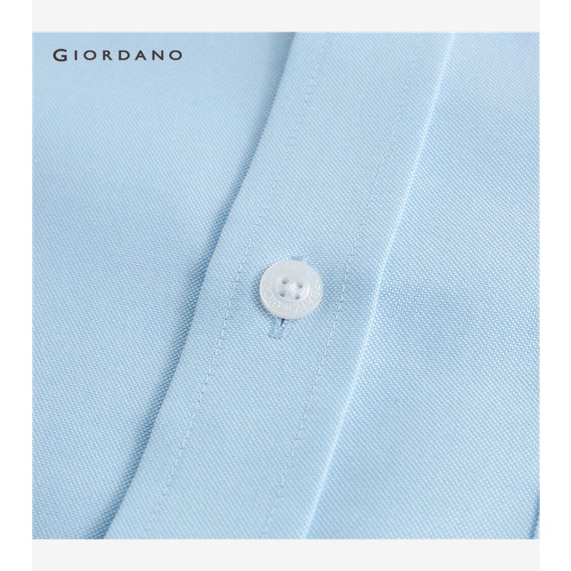 GIORDANO MEN Non-iron short sleeve cotton oxford shirt 01043289
