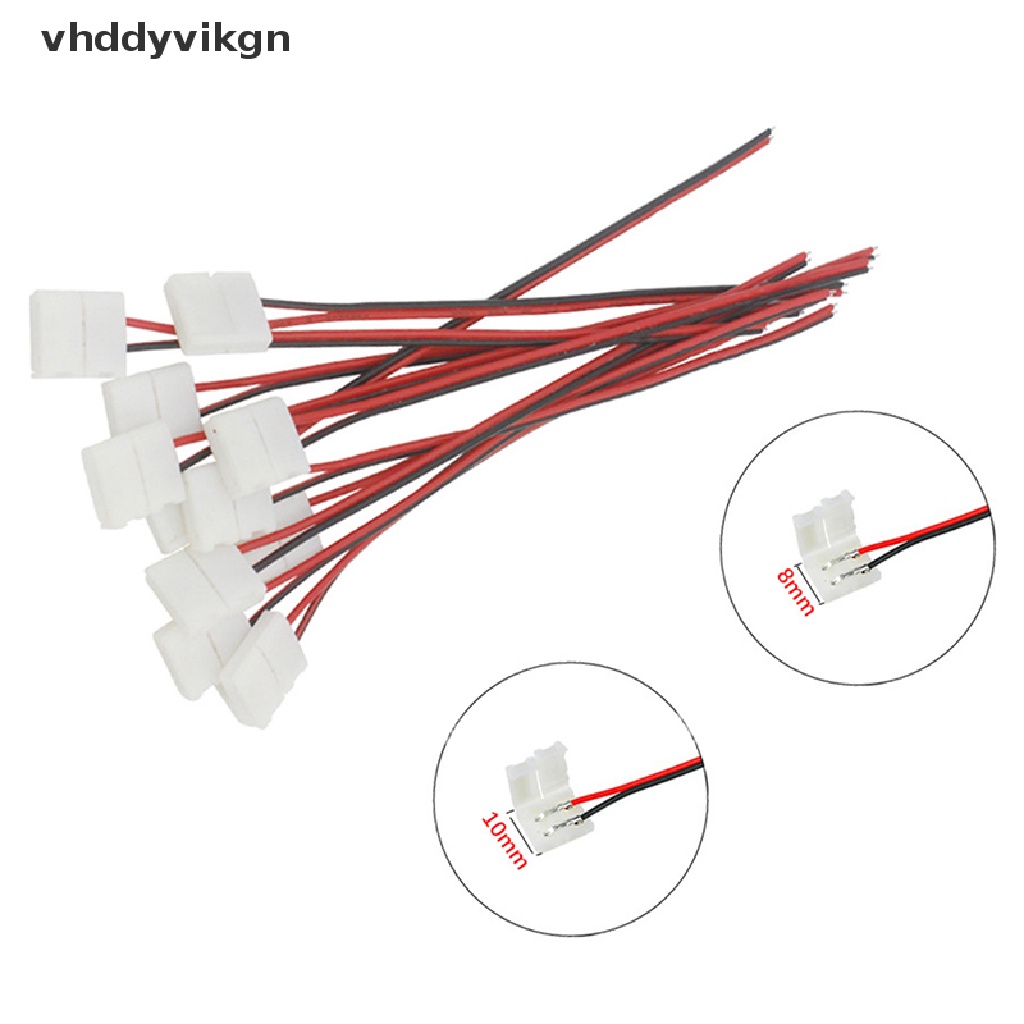 Set 10 Kẹp Nối Dây Đèn LED 2 Pin 8mm 10mm Chuyên Dụng