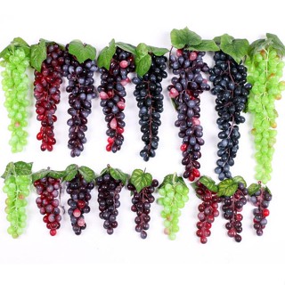 Chùm quả nho giả VI113 nhựa mềm silicon giống y thật ( có nhiêu loại chùm để lựa), hoa lá cây giả trang trí