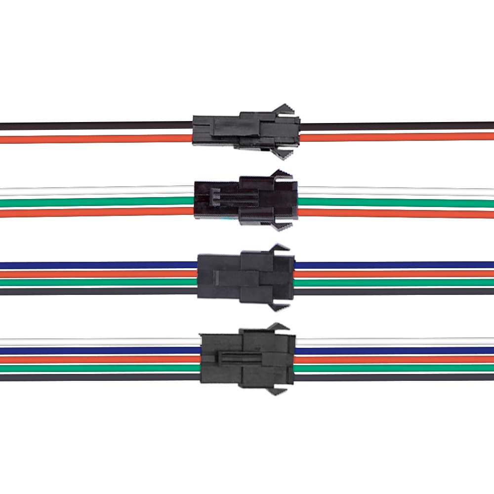 5 Cặp 2 3 4 5 6 pin SM Đực 2 3 4 5 &amp; Dây Cáp Kết Nối 2PIN 3PIN 4PIN 5PIN 6Pin