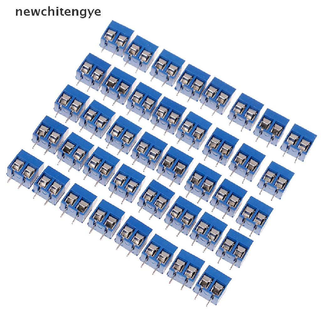 Set 10 Đầu Nối Thiết Bị Đầu Cuối Bảng Điều Khiển 5.08mm 2-pin Màu Xanh Dương Áo Thun In Chữ Yete Cá Tính Trẻ Trung