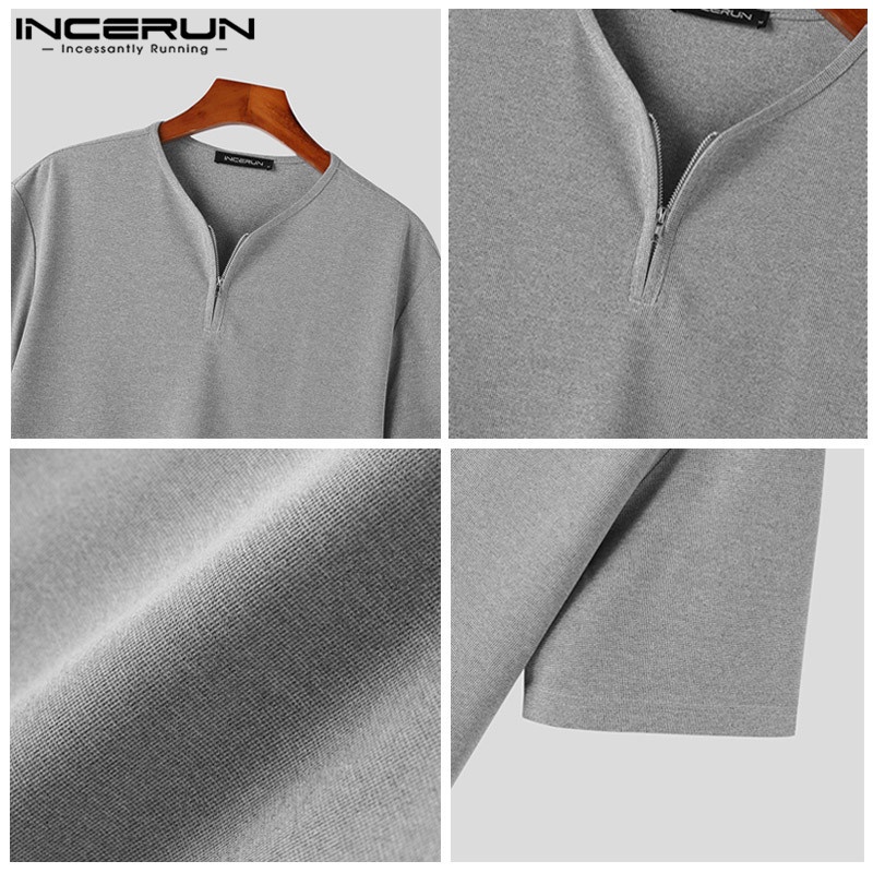 Áo INCERUN ngắn tay cổ chữ V thời trang xinh xắn cá tính