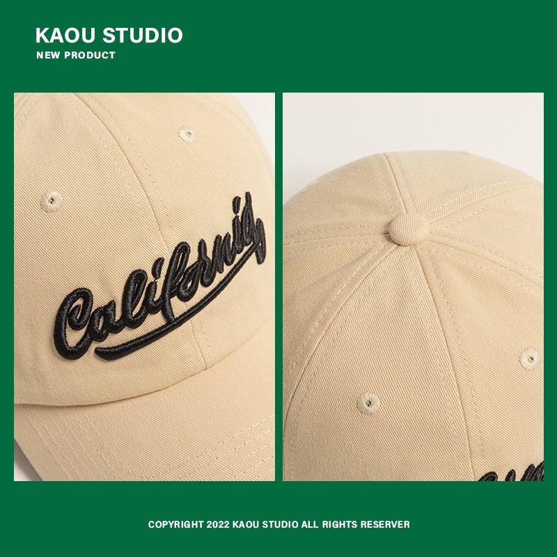 Mũ Lưỡi Trai Thêu Chữ California Chất Liệu Mềm Mại Phong Cách Thể Thao Trẻ Trung