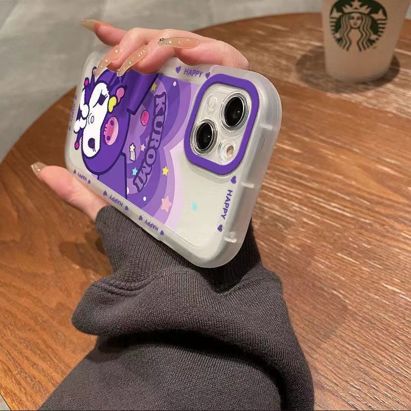 ✅Ốp Điện Thoại Mềm Trong Suốt Họa Tiết Kuromi Dễ Thương Cho Apple iPhone 14 / 13pro 12promax 7Plus Xr Xs Max Pk2