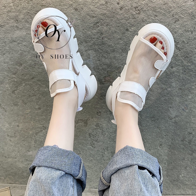 Xăng đan Đế Dày Phối Lưới Phong Cách La Mã Thời   2023