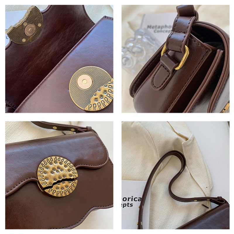 MISCHA Túi Đeo Chéo Hình Vuông Nhỏ Màu Tương Phản Thời Trang Cho Nữ