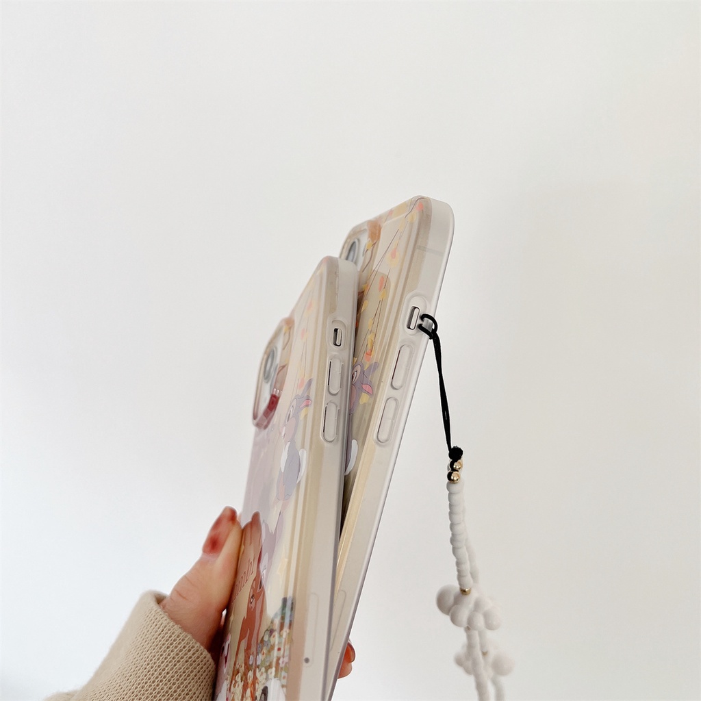 Ốp Điện Thoại TPU Dẻo Trong Suốt Họa Tiết Bambi Dễ Thương Chống Rơi Cho iPhone 14 13 12 11 Pro Max