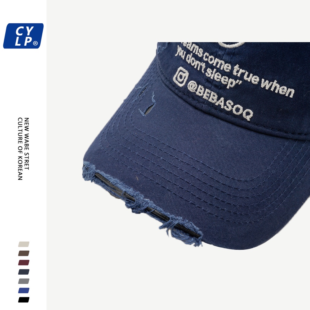 Mũ Lưỡi Trai Thêu Chữ Phong Cách Hip Hop Đường Phố Hàn Quốc Thời Trang Xuân Hè Cho Cặp Đôi