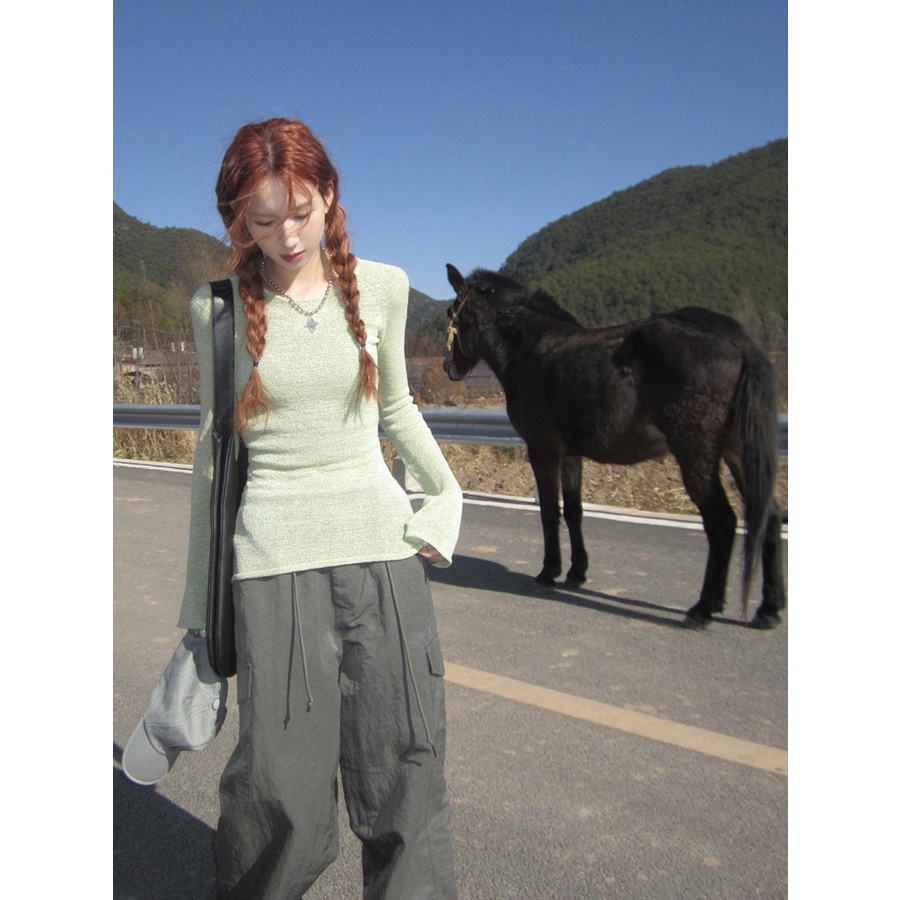 Đầm Dệt Kim Tay Dài Hở Lưng Dáng Ôm Phong Cách Hàn Quốc Thời Trang Cho Nữ