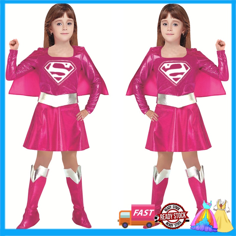 Bộ Đồ Hóa Trang Siêu Anh Hùng Halloween Cho Bé Gái