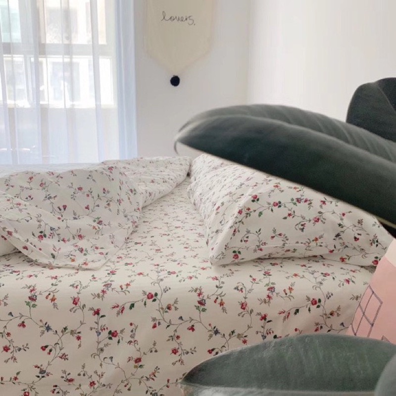 Bộ ga gối 3 món cotton living 100% cotton