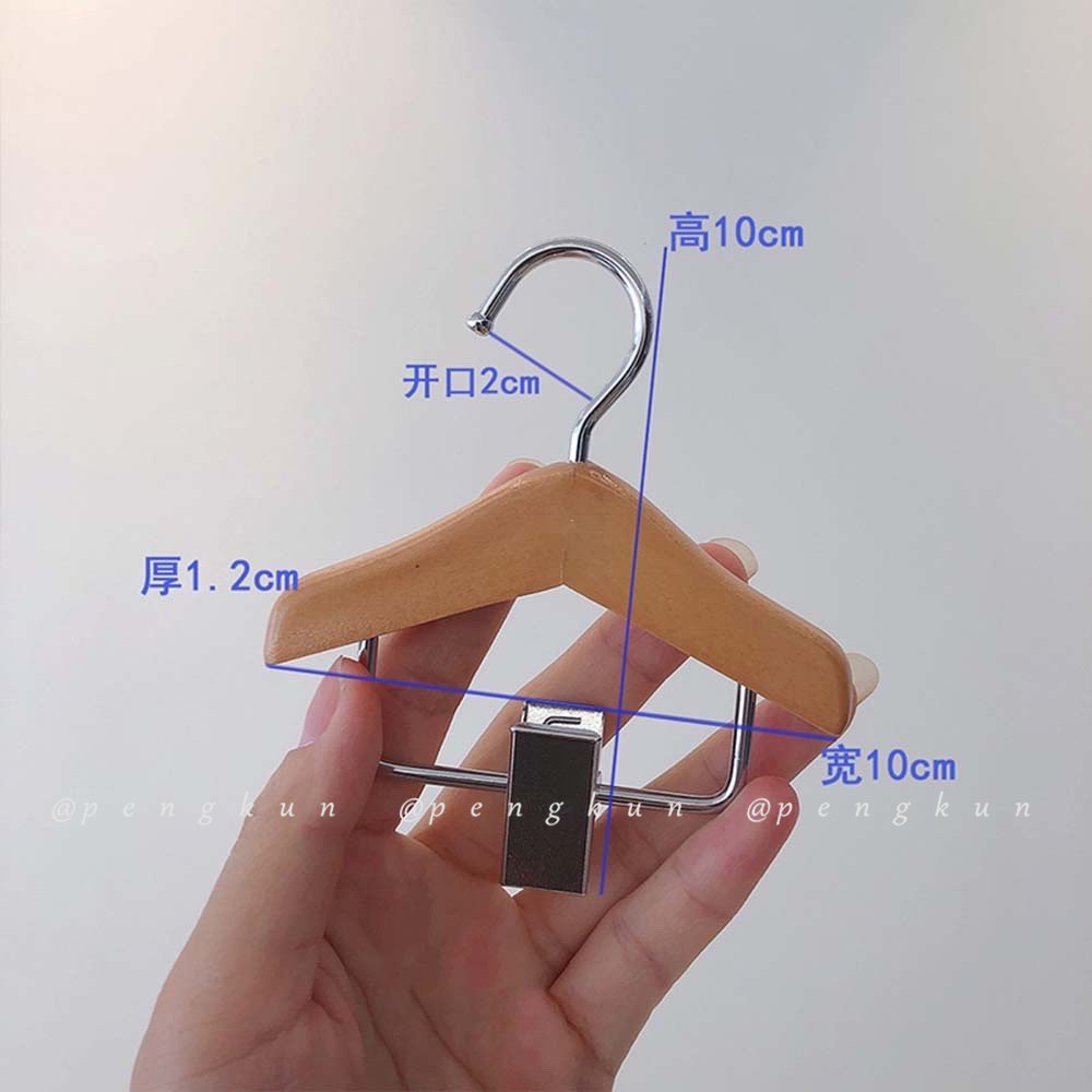 Móc Treo Quần Áo Mini Bằng Gỗ Trơn Kích Thước Nhỏ Sắp Xếp Gọn Gàng Cho Thú Cưng Chó Mèo