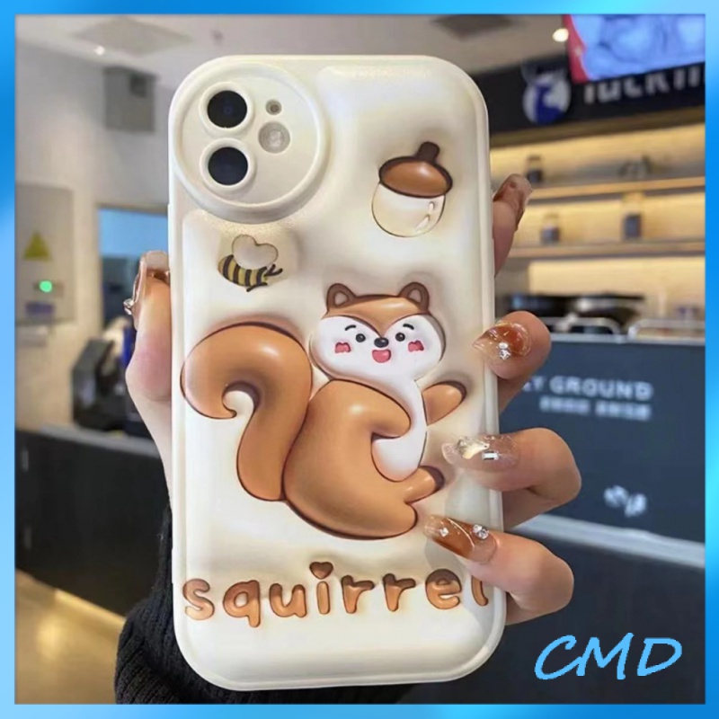 Ốp lưng iphone Điện Thoại Chestnut Squirrel 3D vừa có cảm giác nhìn, đệm khí, silicon Cho Iphone 6 / 6S / 6splus / se / 7 / 7plus / 8 / 8plus / X / xs / xsmax / 11 / 12 / 13 / 14 / Plus / pro / pro max-5069