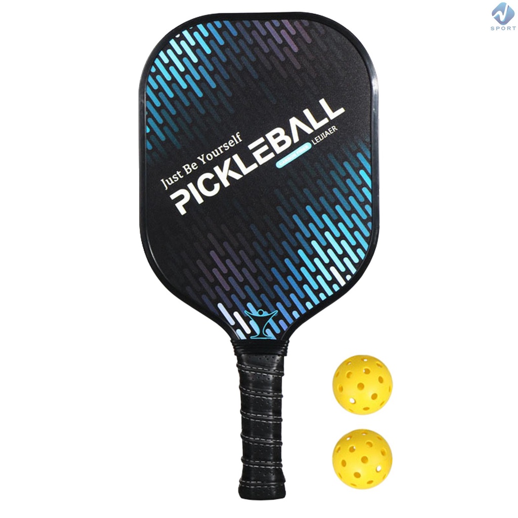 Set 1 Vợt Và 2 Quả Bóng Đánh Pickleball Bằng Sợi Carbon Siêu Nhẹ