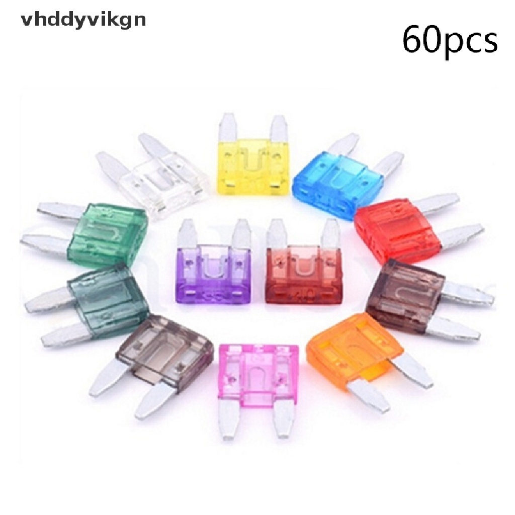 60 Cầu Chì Lưỡi Dao Mini 5A 10A 15A 20A 25 / 30A Cho Xe Hơi