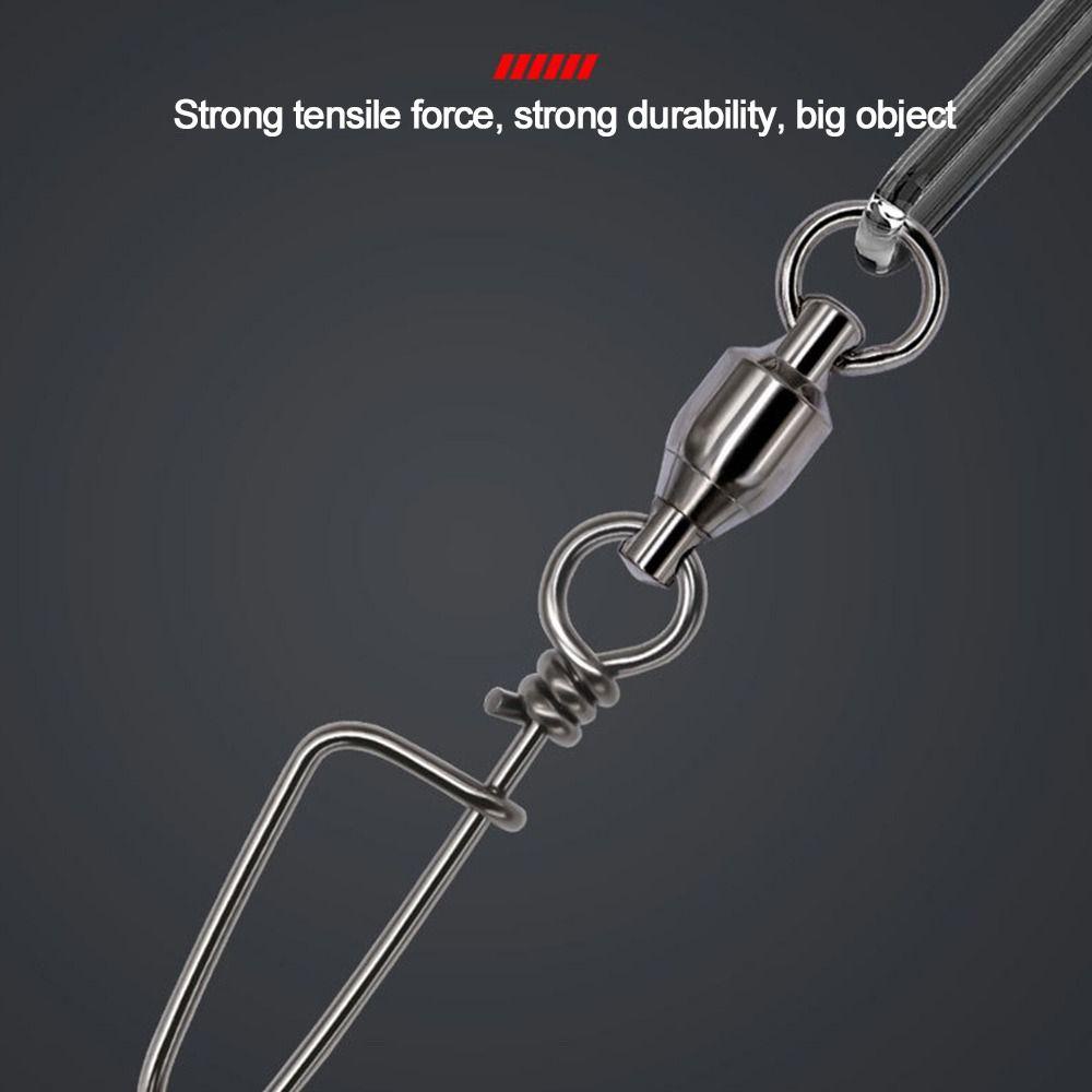 MUVAKO Bộ 10 Móc Nối Dây Câu Cá Siêu Bền Kích Thước 1# Từ 8 Đến 88 Tuổi# Quả Bóng Bằng Thép Không Gỉ Chịu Tải Nặng Chất Lượng Cao